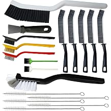 CRAFNEW 18Pcs Crevice Cleaning Brush Set, Cleaning Tools for Tight Spaces | All-Round Small Space Scrub Brushes for Tile Grout, Window Track, Car Air Vent, Kitchen Sinks, Bathroom Narrow Grooves