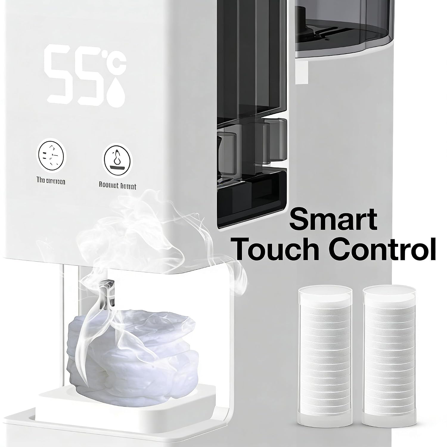 Hot Face Towel Dispenser, Disposable Hot Towel Dispenser, 131°f Adjustable Constant Temperature, Heats up in 5 Seconds, Disposable Face Towel Warmer Dispenser, For Facials