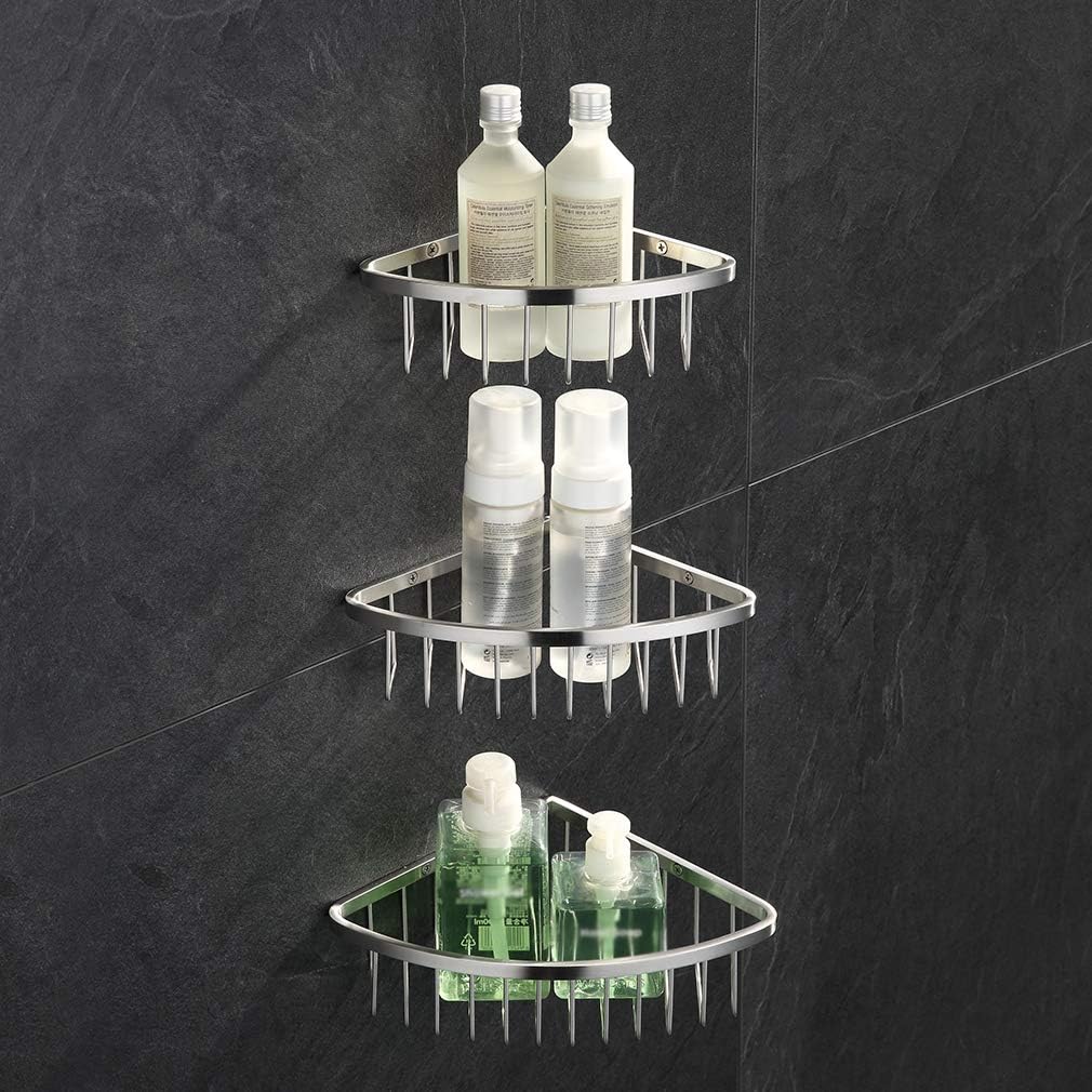 ubeegol Corner Shower Shelf Corner Shelves Wall Mounted Bathroom Corner Shelf Corner