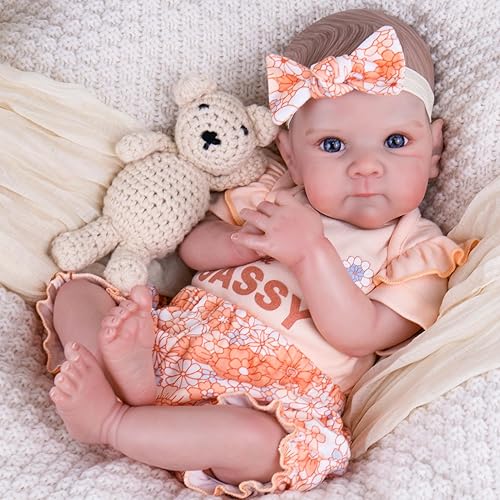 Aori Reborn Baby Dolls Girl Lifelike - Realistic 20-Inch Newborn Baby Girls with Poseable Limbs and Feeding Kit, Gift for Kids 3+, Pre-Parents, Grand-Parents, Collectors