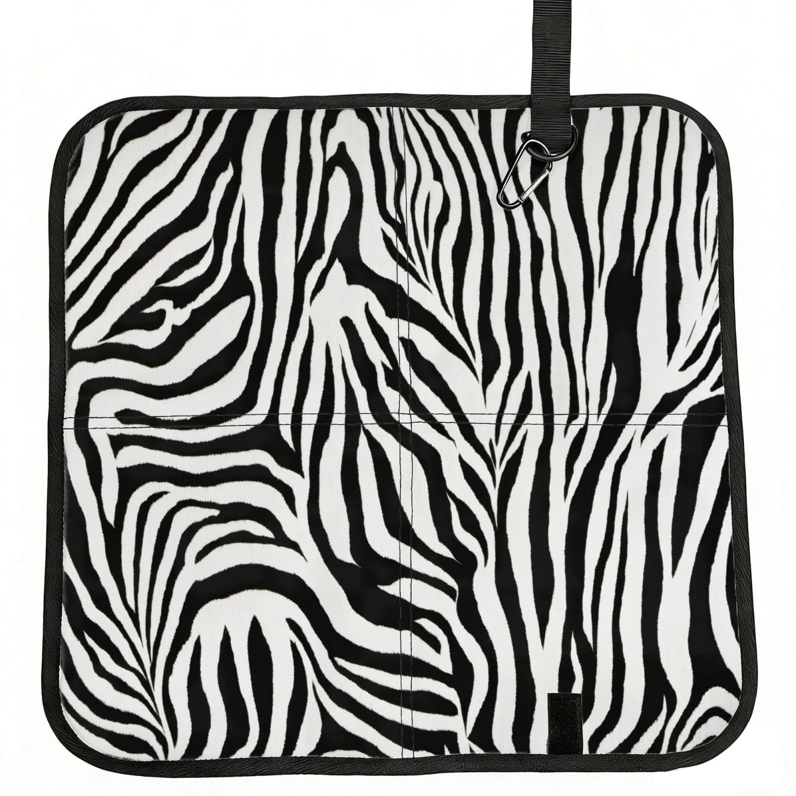 PPHGUT Zebra Print Print Foldable Seat Cushion Waterproof Portable Chair Pad Travel Outdoor Picnic Camping