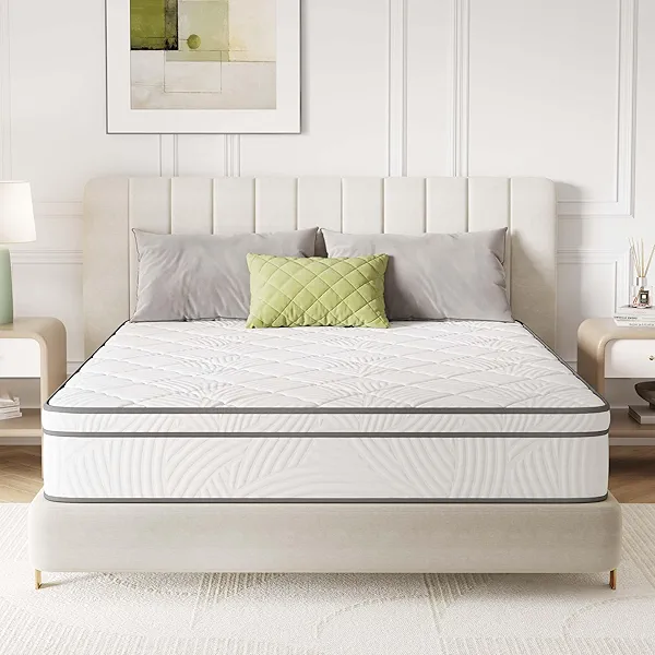 Novilla Twin Mattress 10 Inch, Hybrid Mattress Twin Size with Comfy Support, Bed Mattresses in a Box with Individual Pocket Springs for Motion Isolation & Pressure Relief, Certipur-Us Certified