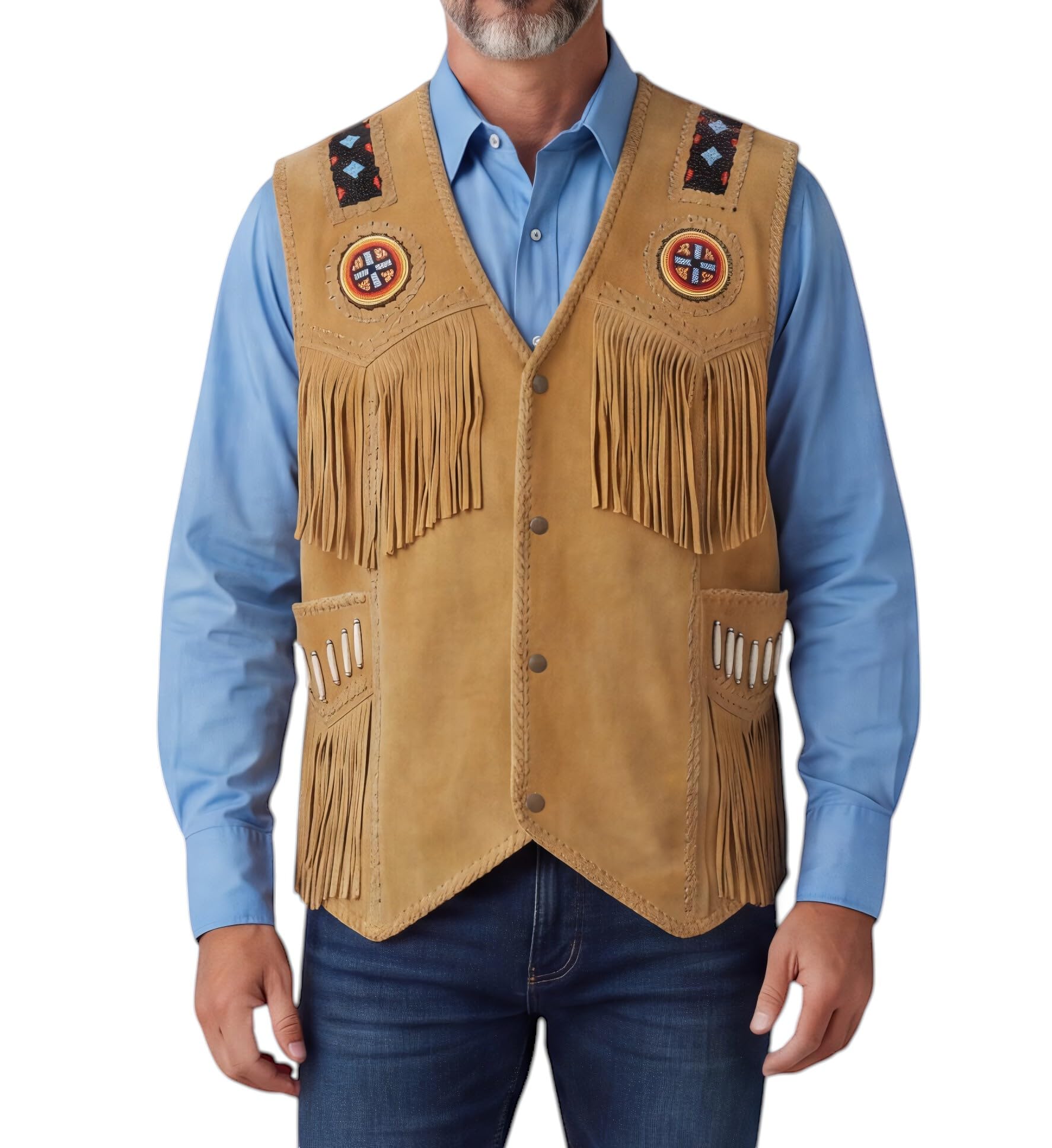 Men's Western Suede Leather Vest