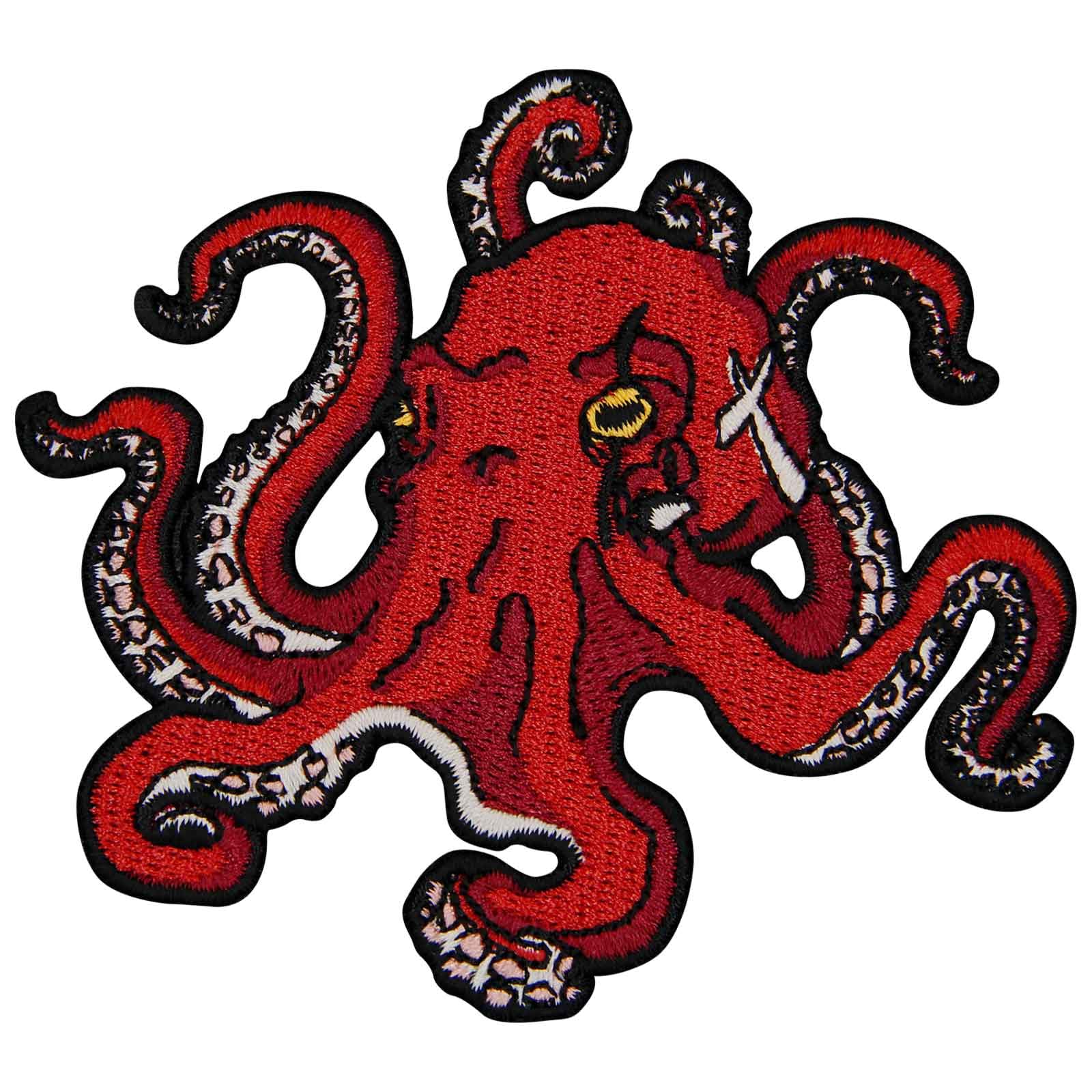 Amazon.co.jp: ZEGINs タコワッペン 刺繍アップリケバッジ アイロン