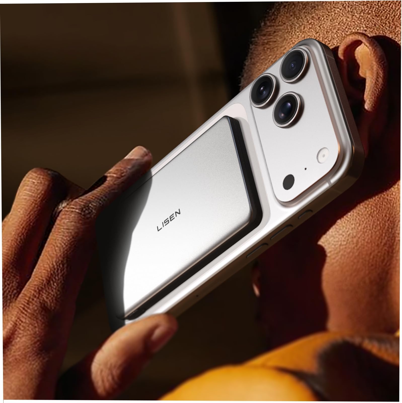 LISEN Ultra Slim MagSafe Portable Charger,5000mAh Wireless Card Slim MagSafe Battery Pack iPhone 17 Air Accessories,Magnetic Power Bank for iPhone 17 Pro Max Plus Air/16-12,Christmas for Gifts