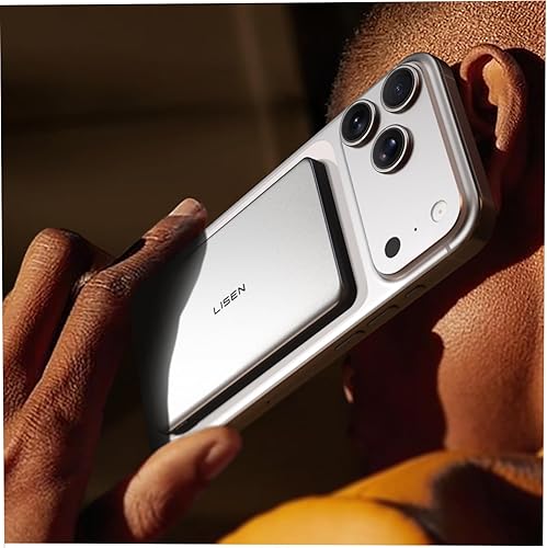 Miniatura 10 de LISEN Cargador portátil MagSafe ultra delgado de 0.5 pulgadas, tarjeta inalámbrica de 10000 mAh, batería MagSafe, accesorios para iPhone 17 Air,