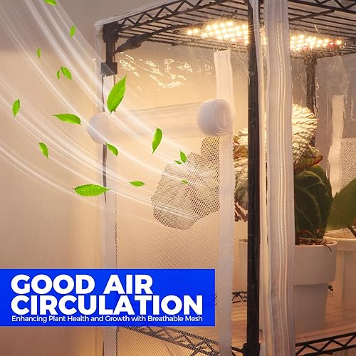 Vista 35 de Barrina CX83 - Soporte para plantas con luces de crecimiento, estante para plantas de 6 niveles con panel de luz de crecimiento ultrafino de Negro