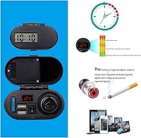 Vista 5 de BlueFire 5V/3A Dual USB Charger Socket Waterproof Motorcycle Handlebar & Rear View Mirror Clamp Power Adapter Charger with Cigarette Lighter Socket