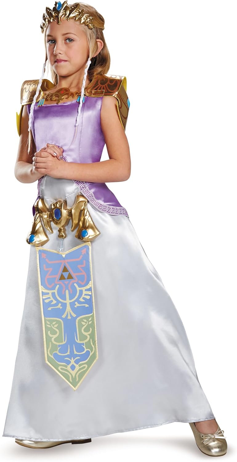 Zelda Deluxe Costume, Official Legend of Zelda Nintendo Costume, Large/10-12