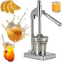 Vista 7 de Exprimidor de hierro fundido, prensa manual de hierro fundido, extractor de jugo de prensa manual resistente para jugo de naranja de limonada Style-B