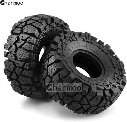Miniatura 3 de 1.9 RC Crawler Neumáticos OD 4.528 in 110 Goma Suave Lodo Grappler Ruedas Neumáticos Con Espuma Para Escala 110 Rock Crawler Car Traxxas TRX4 Axial