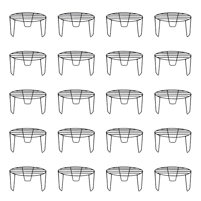 Cinagro Metal Round Flower Pot Stand – Square, Indoor, Outdoor Plant Shelf, Planter for Home, Living Room, Garden Decor (20 x 10 cm, Pack of 20) at Rs. 699