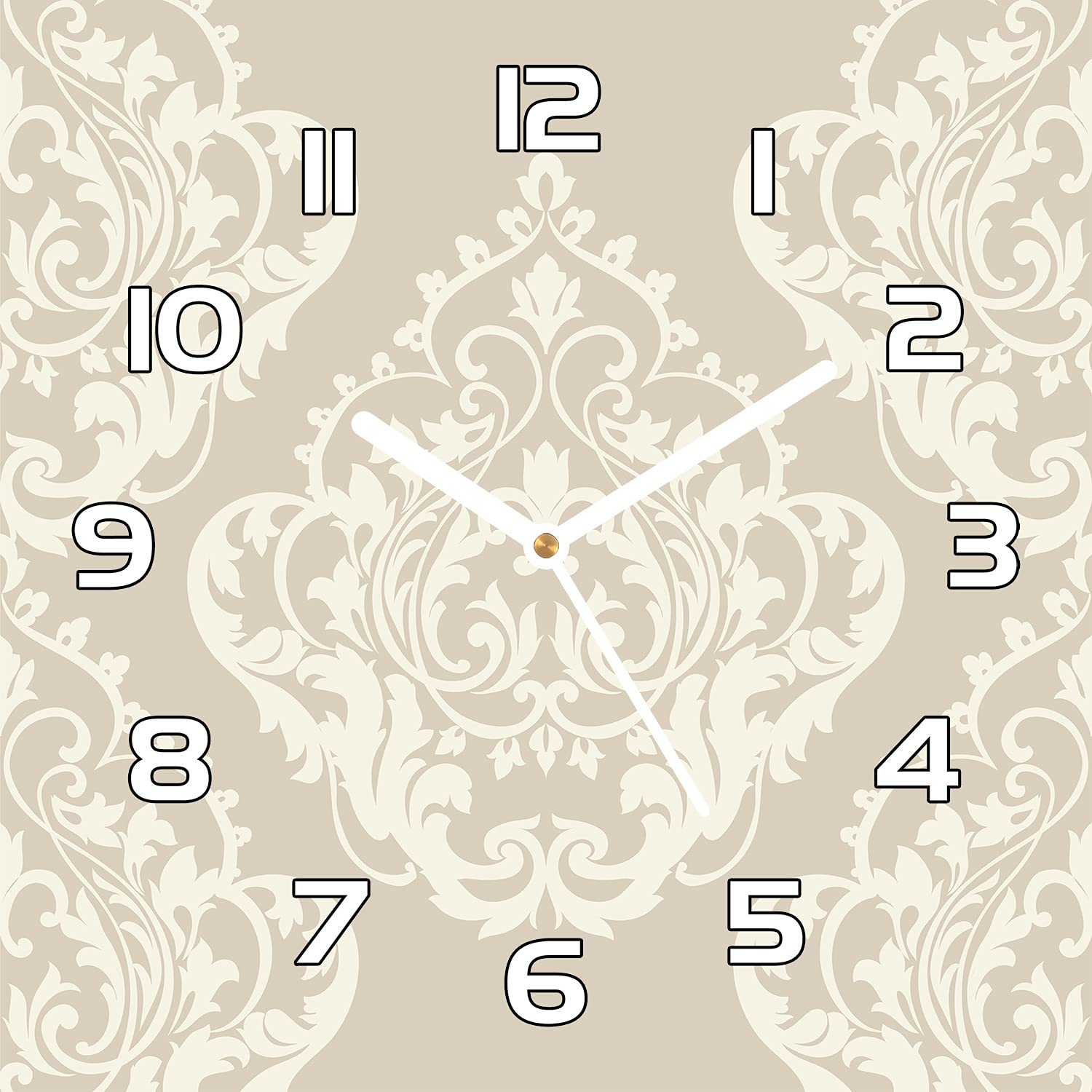 Horloge en verre 30x30 cm Baroque Royal Brown au design moderne chic