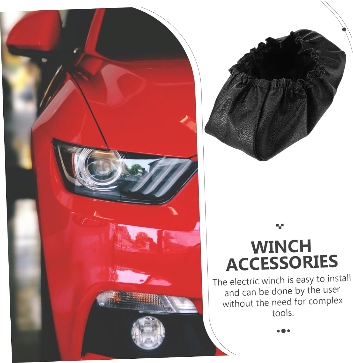 ULTECHNOVO Car Covers Waterproof for Electric Winch Heavy Duty Winch Protection Cover Easy Install