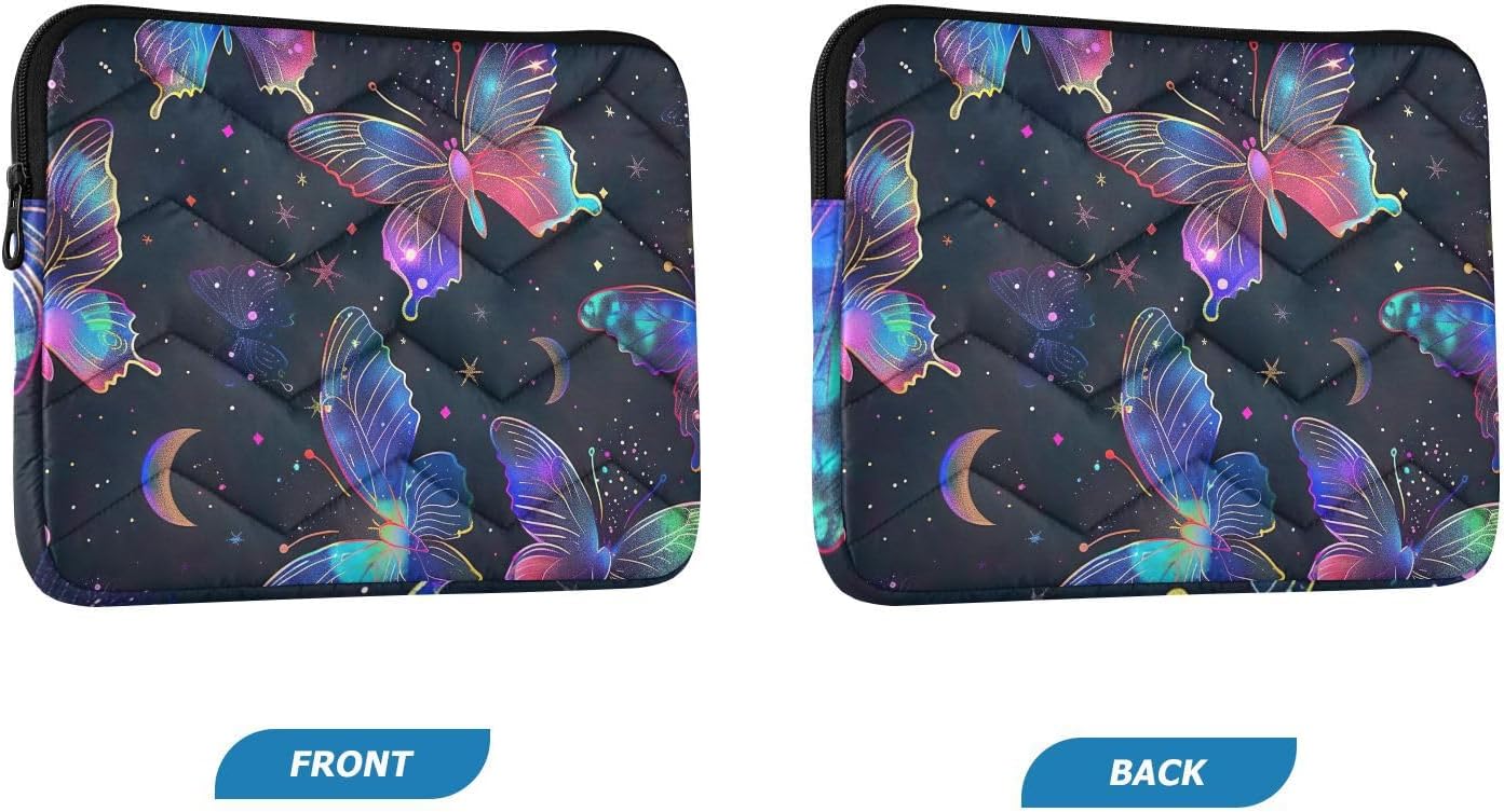 Neon Butterfly Tablet Sleeve Laptop Soft Case Laptop Cover 13 Inch image 2