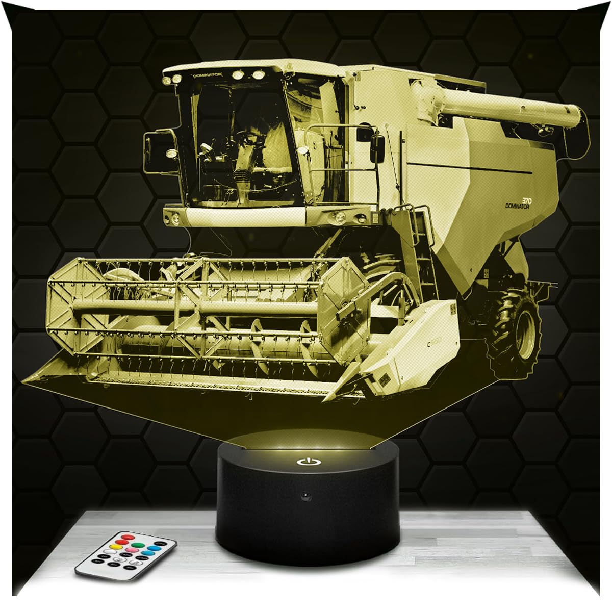 Lampephoto.fr - CLAS Combine Harvester 3D Lamp Decoration Miniature Collection 1:32. Gift Idea for Men, CLAS Combine Harvester nightlight, Adult Bedroom Decor, Original Christmas, Gift Idea for Men