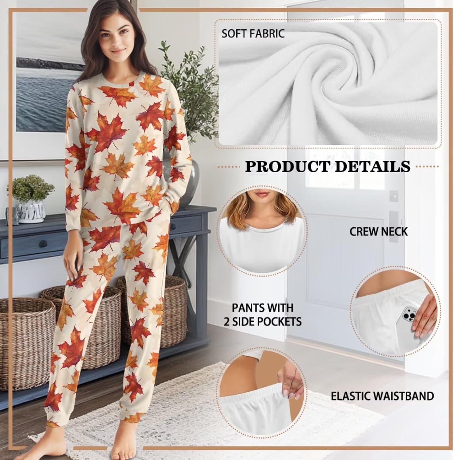 COEQINE Matching Halloween Pajamas for Couple and Dog Bandana Ladies Nightgowns Plus Size Fall Outfit