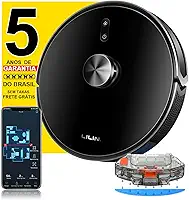LILIN X6 Robô aspirador de pó com Navegação LiDAR, Aspirador de pó robô, 110/220V Bivolt, Aspirador 3 em 1, Conexão WiFi, Salve vários mapas, Fronteira Virtual, Funciona com Alexa, Do Brasil