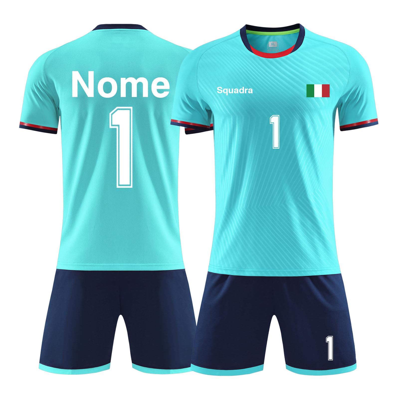 LAIFU Magliette Personalizzate da Uomo e da Bambino Magliette da Calcio Personalizzate con Logo con Nome e Numero a Piacere