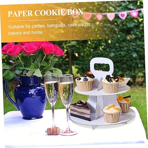 Miniatura 5 de Mobestech Cajas para tartas con tapa para golosinas, contenedores de postre de fácil montaje para fiestas