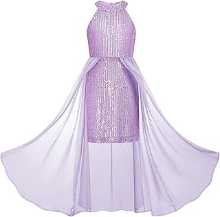 Girls Halter Neck Sequin Dress 6-14Y Kids Fancy Formal Party Prom Sparkly Pageant Birthday Graduation Dresses - Buy now