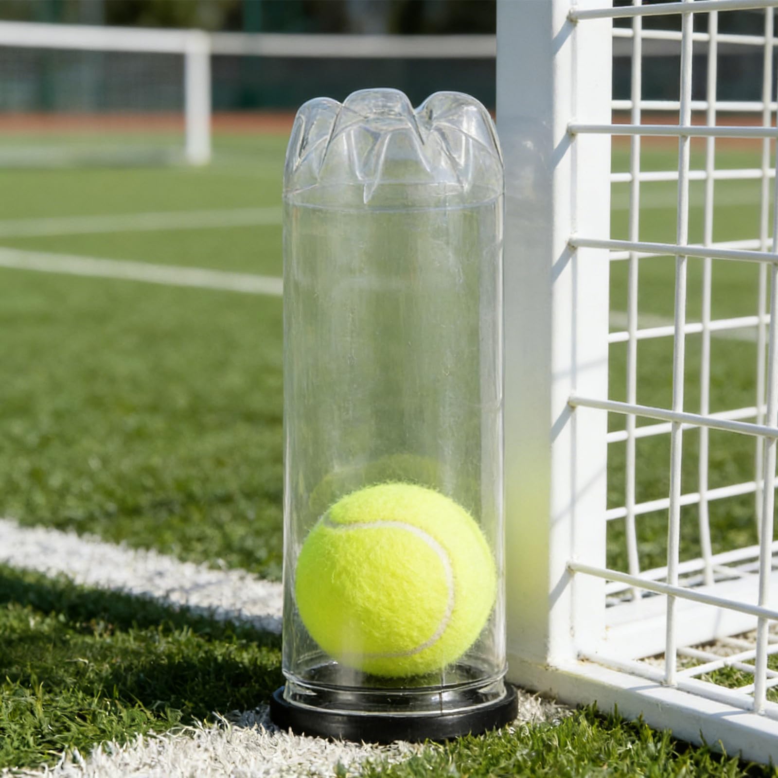 12 Piezas Tubo Transparente con Tapa de PVC para Balones de Tenis