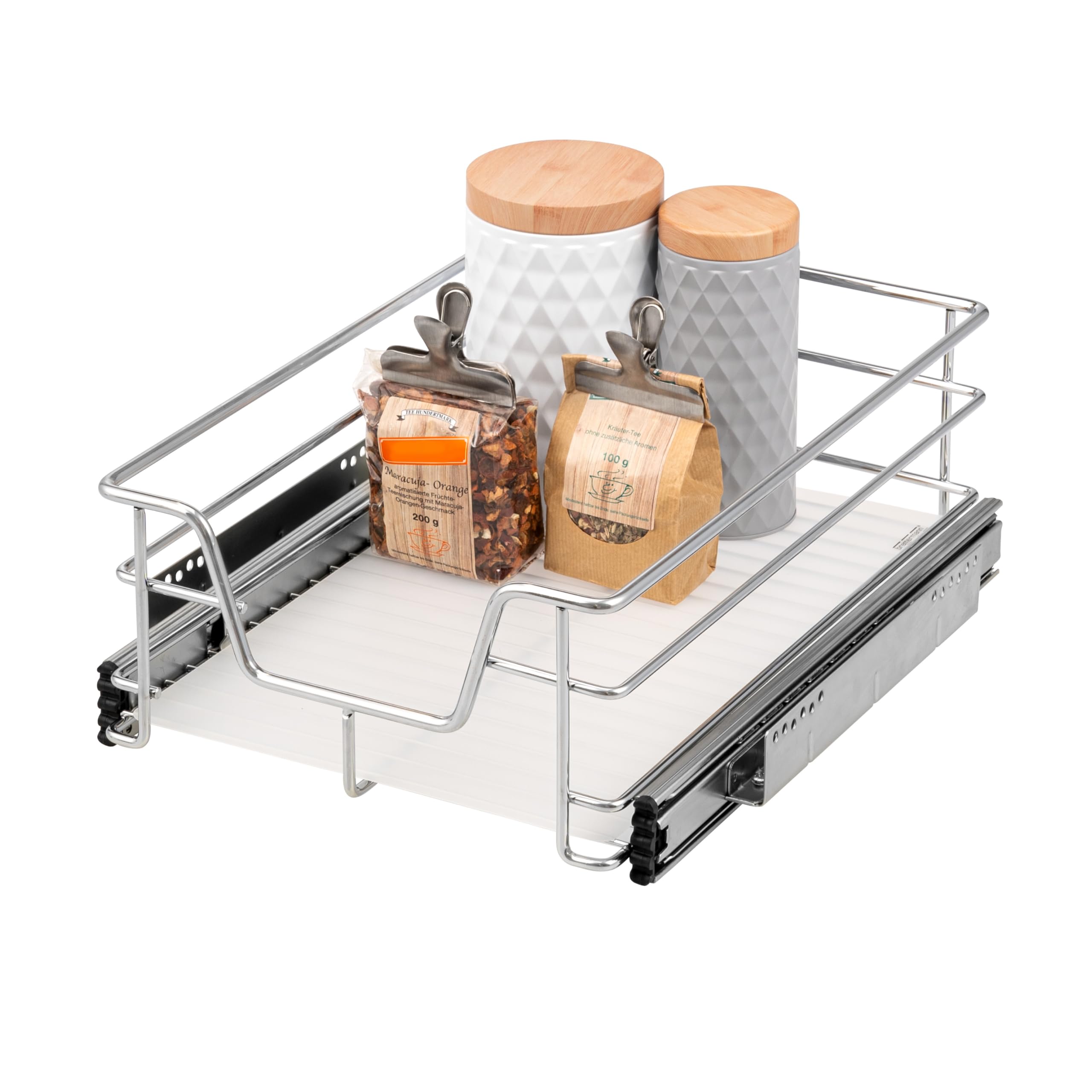 Panier coulissant pour armoire 40cm, tiroir télescopique de cuisine et salle de bain