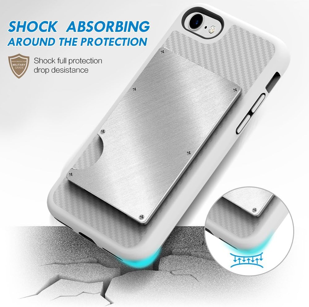Tech Deals 🔥 iPhone SE 2020 Wallet Case, iPhone 7 Wallet Case, iPhone 8 Card Holder Case, ZVEdeng Aluminum Credit Card Holder Card Clip Shockproof Money Pocket Wallet Case for Apple iPhone SE(2020)7/8 4.7'' Silver Best Cyber Deals 🔥 iPhone SE 2020 Wallet Case, iPhone 7 Wallet Case, iPhone 8 Card Holder Case, ZVEdeng Aluminum Credit Card Holder Card Clip Shockproof Money Pocket Wallet Case for Apple iPhone SE(2020)7/8 4.7'' Silver