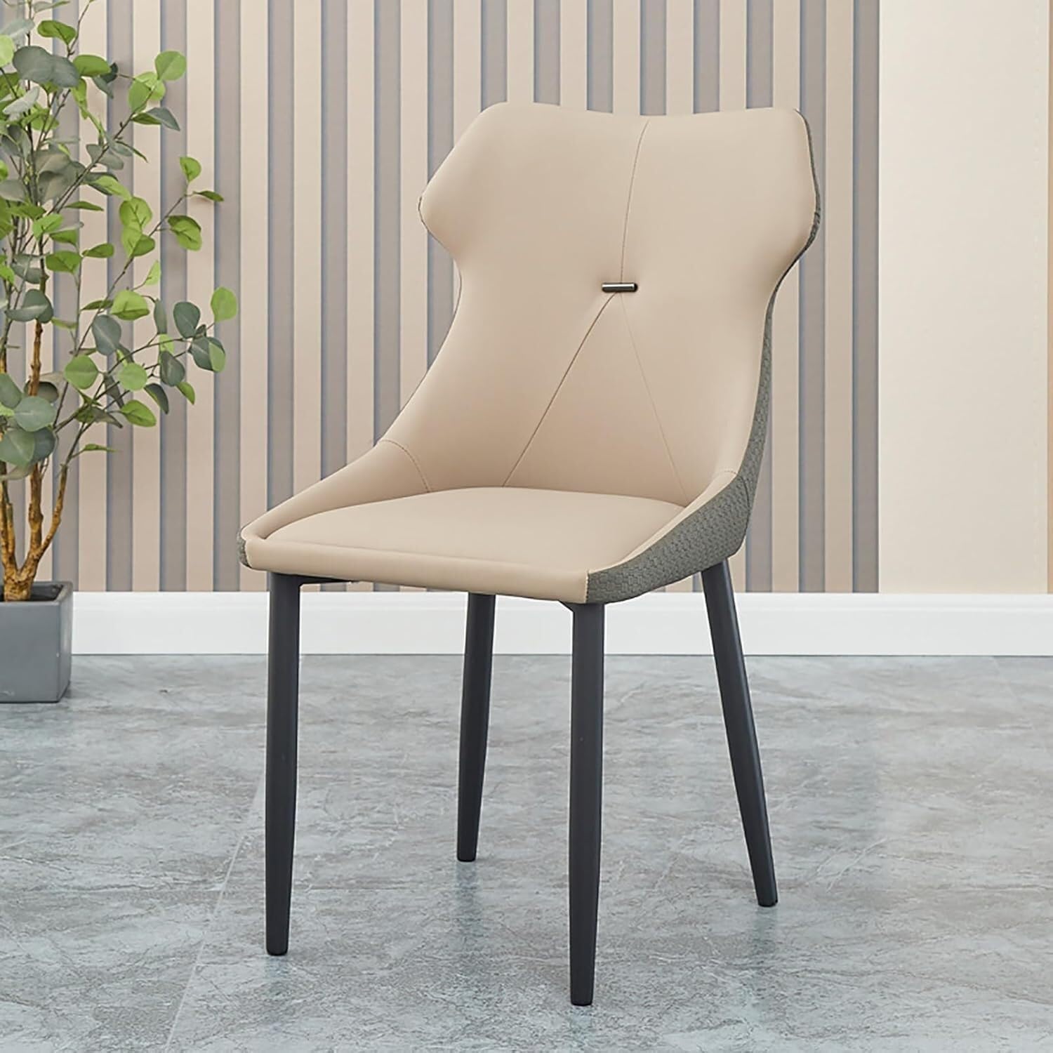 Chaise de salle à manger lot de 2 rembourrées avec pieds en métal