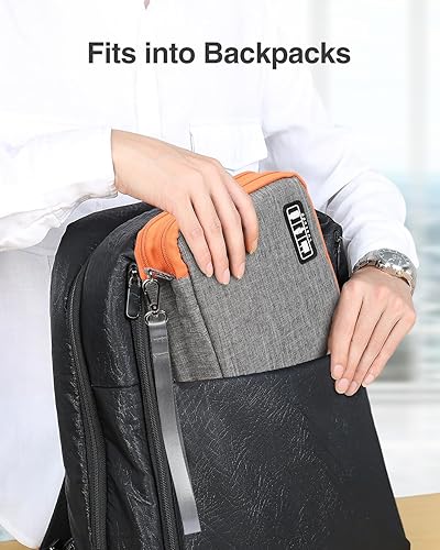 Miniatura 6 de Luxtude Organizador electrónico de viaje grande, organizador de cables de viaje, bolsa organizadora de cables grande, bolsa de tecnología para