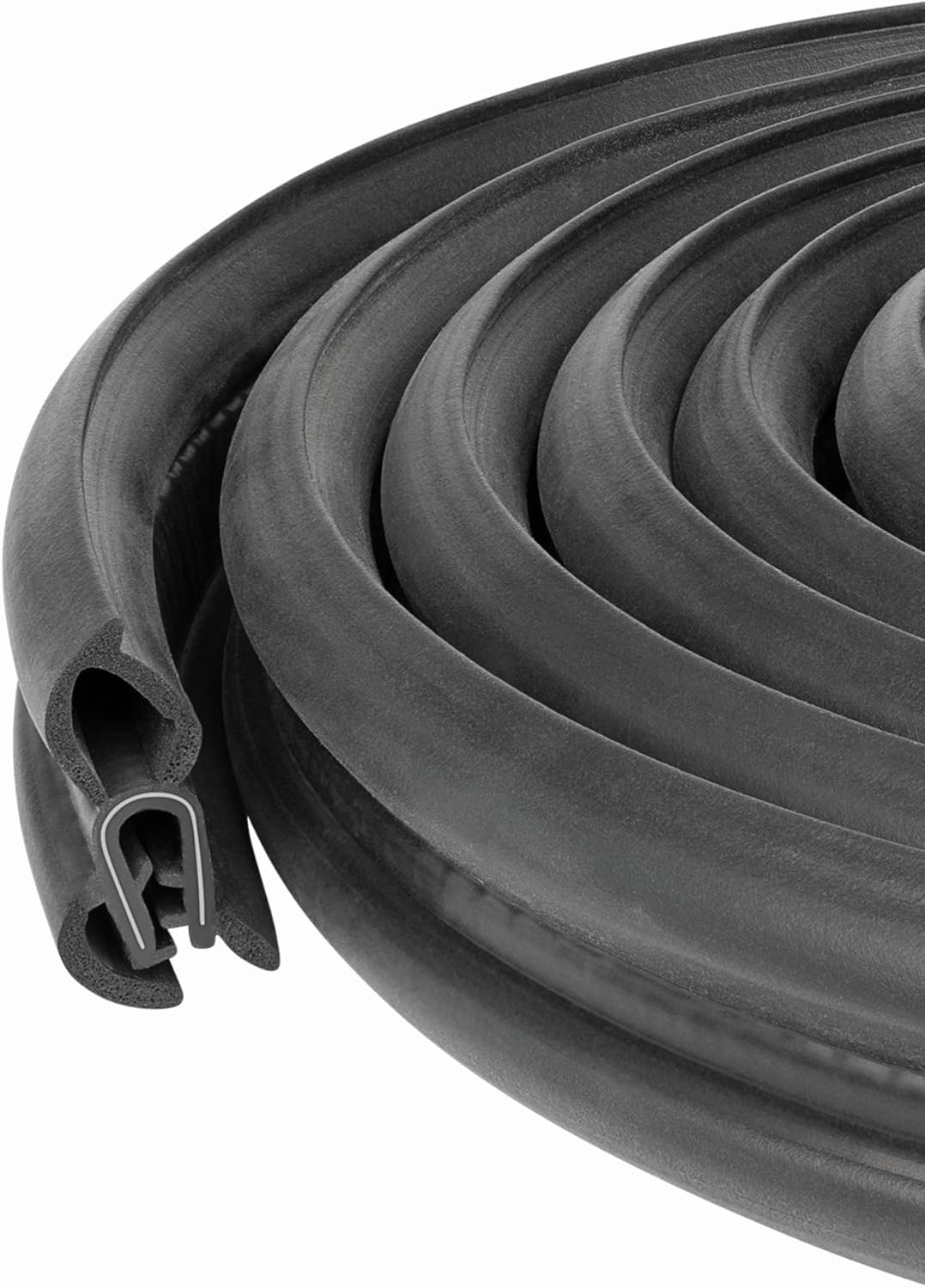 Vertical Bulb Trim Seal with Internal Flange |Bulb Diameter: 0.5" Grip Range 1/32" to 1/4" | Trunk, Boot, lid, Hood, Hatch Rubber (13 Feet)