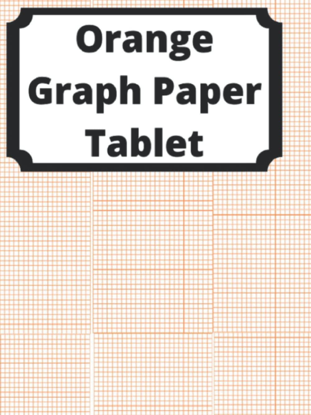 Carnet de notes orange graph ruled avec pages à carreaux pour étudiant