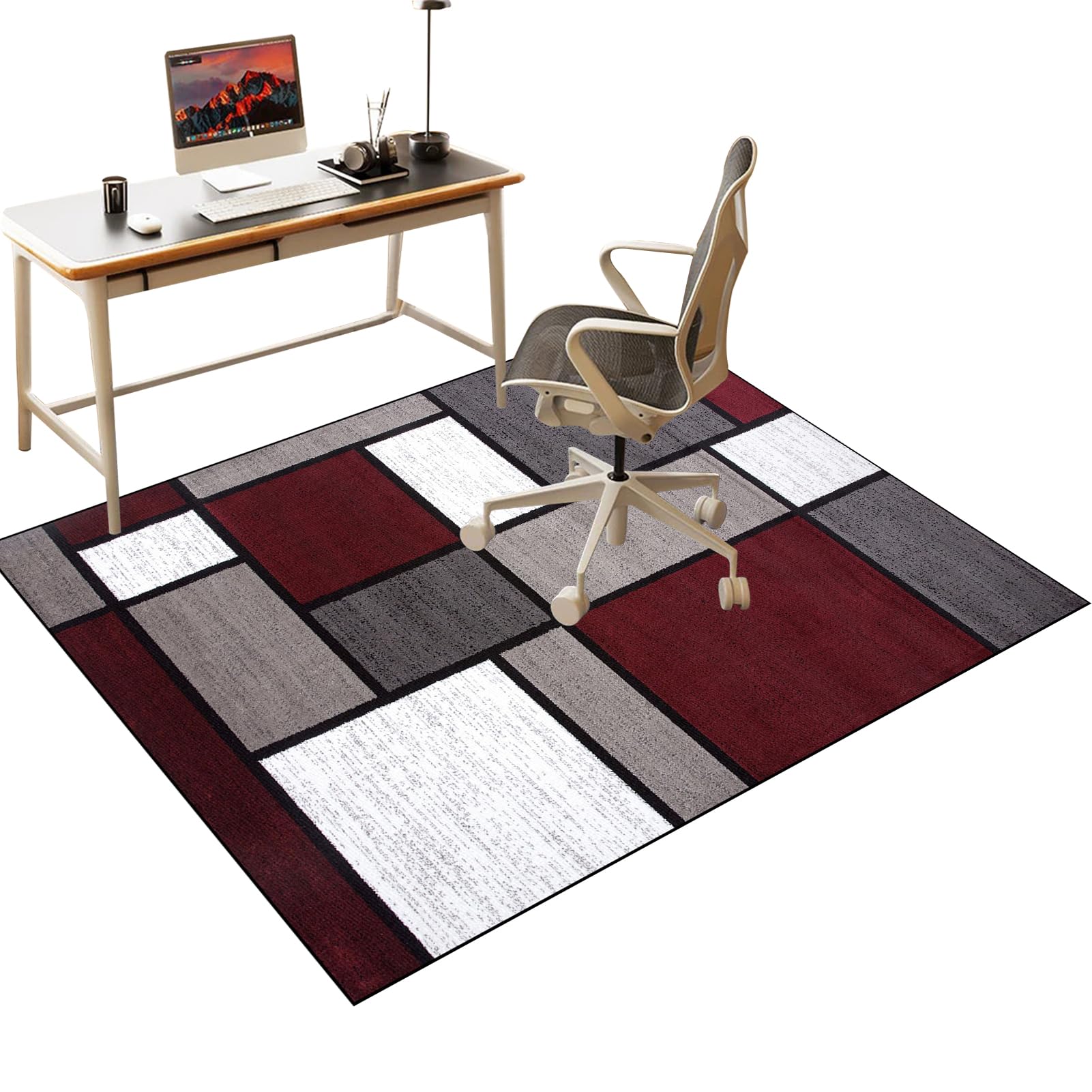 Mata pod fotel biurowy klasy premium, 90 x 140 cm, ochraniacz podłogi do dywanów i twardych podłóg, mata ochronna do drewna i płytek, do biura i domu, antypoślizgowa mata na twarde podłogi