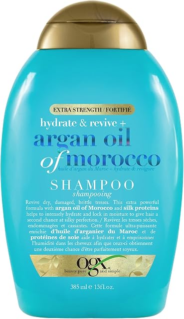 Shampoing OGX Hydratant et Réparateur + Huile d'Argan du Maroc Extra Fort 385 mL