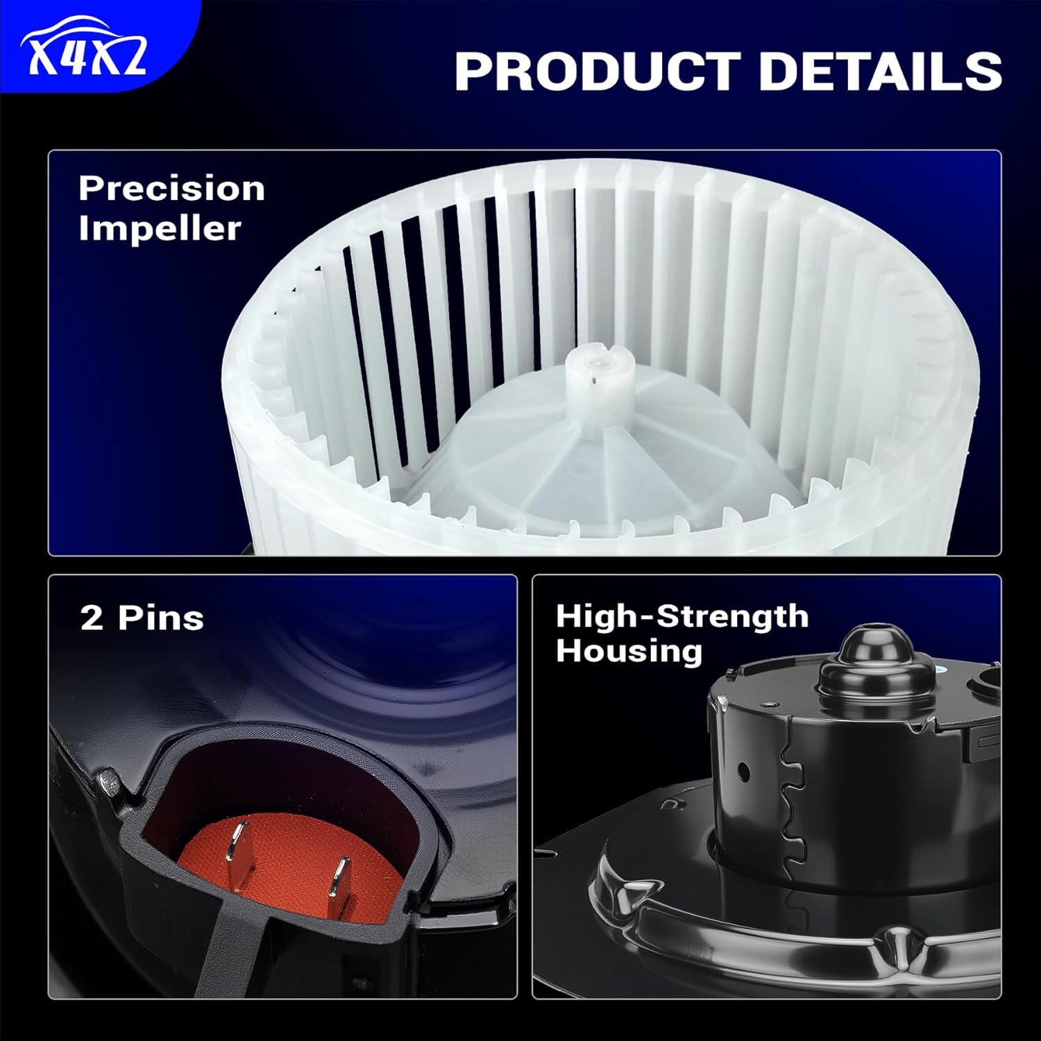 700022 AC Heater Blower Motor Compatible with 1997-2014 Ford E-150 E-250 E-350 Super Duty Econoline Club Wagon Replacement FO3126109 XC2Z-19805-BA 330-58014-000 615-00603