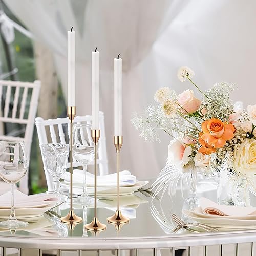 Miniatura 4 de Mumufy 30 portavelas cónico de metal para candelabros, centros de mesa para bodas, fiestas, decoración del hogar, se adapta a 34 pulgadas de grosor