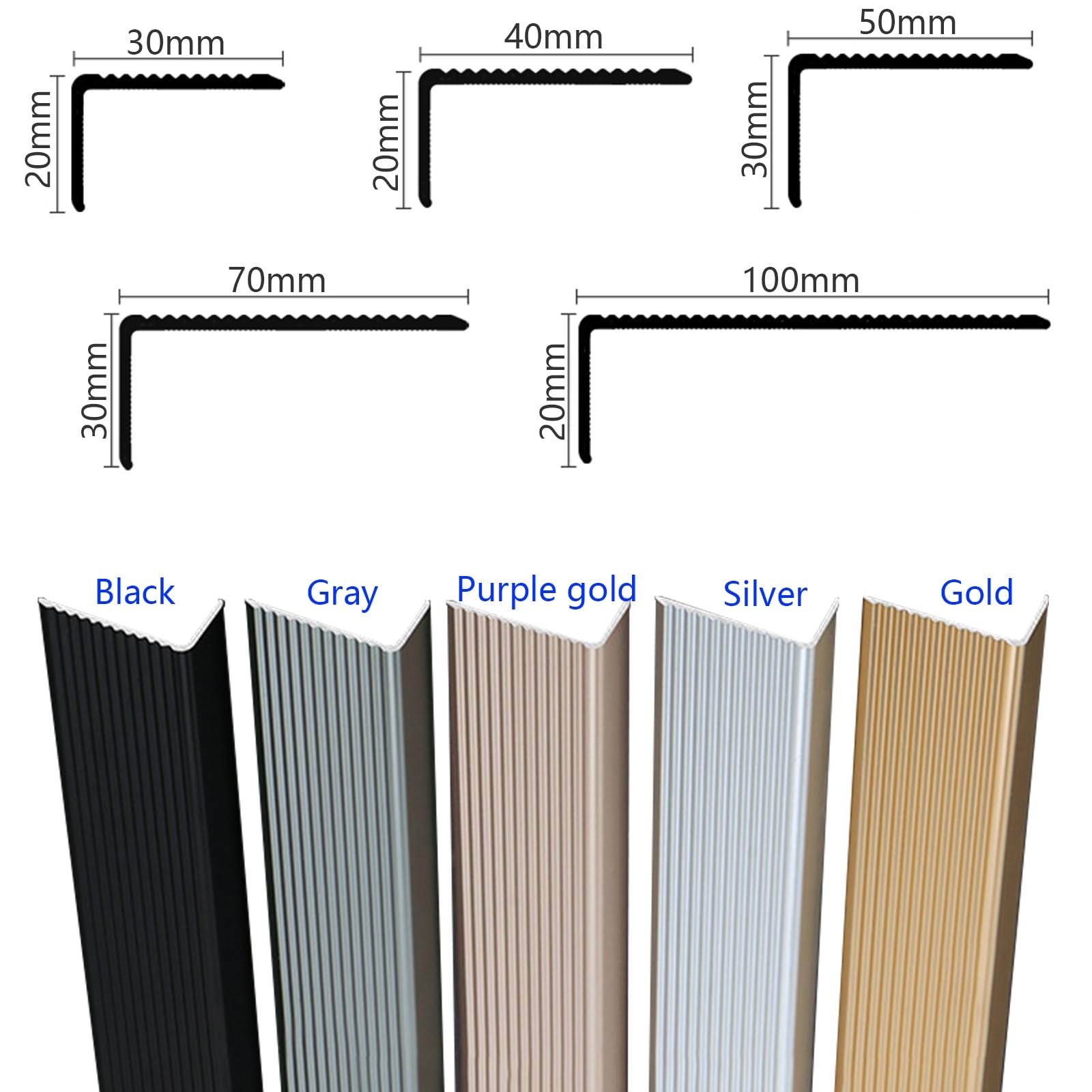 Antypoślizgowe aluminiowe stopnie schodowe wodoodporne gumowe paski samoprzylepne do schodów wewnątrz/na zewnątrz łatwe w instalacji fioletowe 90 cm dł. x 100 mm szer. - zwiększają bezpieczeństwo i