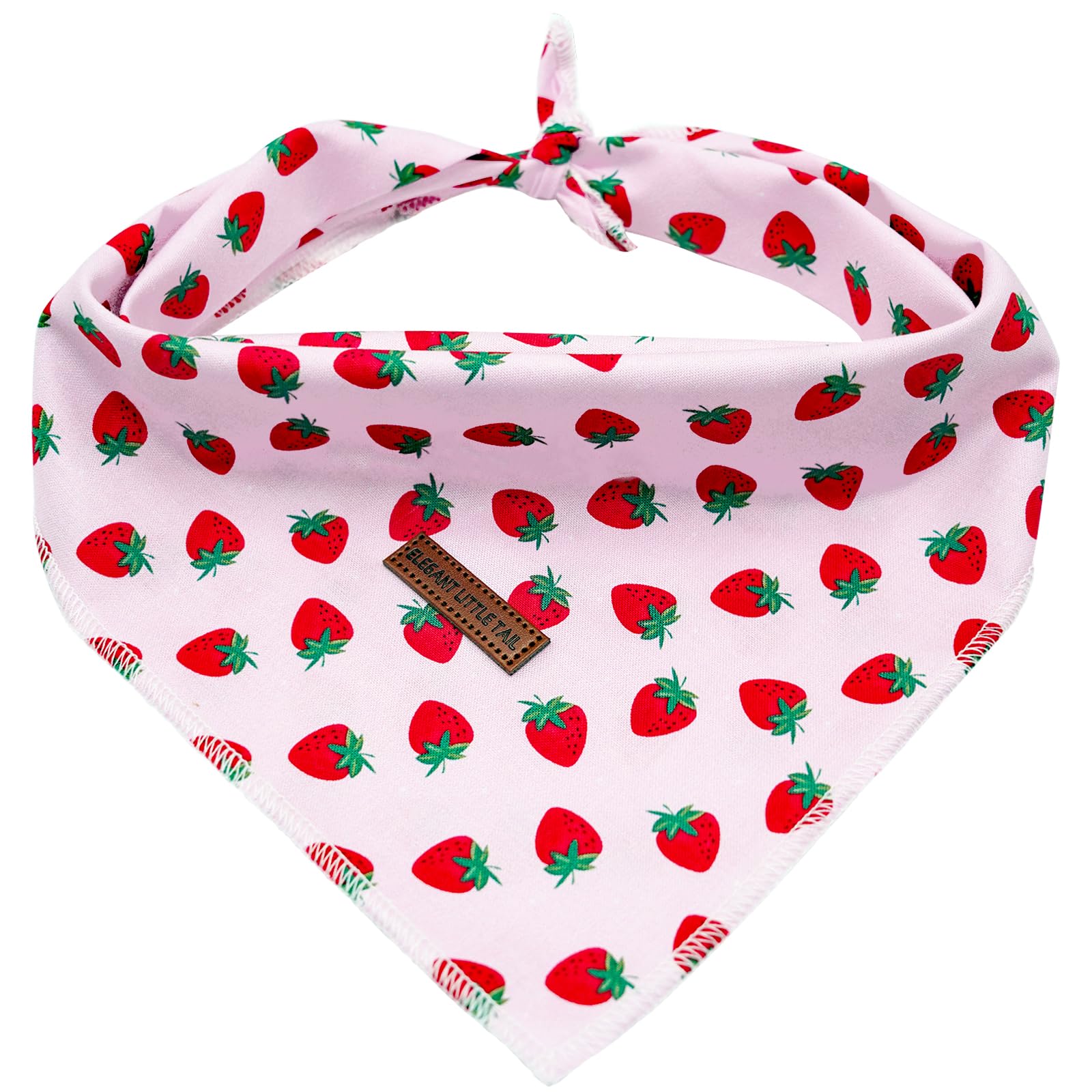 Elegant Little Tail Dog Bandana - Washable Cotton Summer Kerchief, Reversible Cotton Bibs, Triangle Dog Scarf for Small to Large Dogs