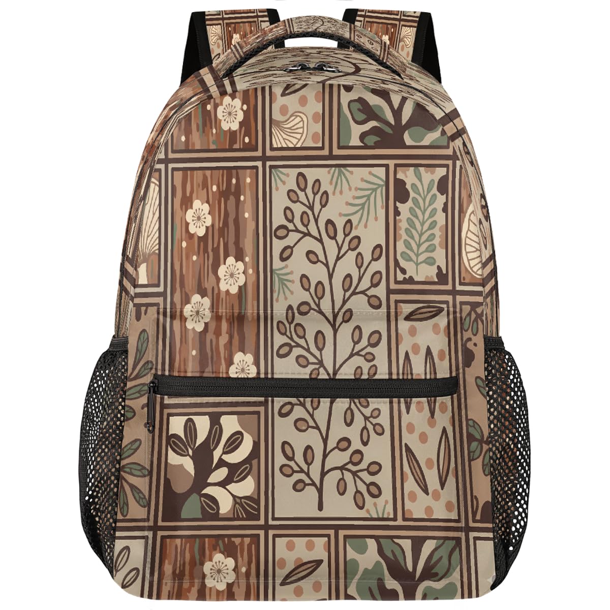 Mochila escolar de viaje para laptop de 15.6 pulgadas ligera estilo juvenil floral 8
