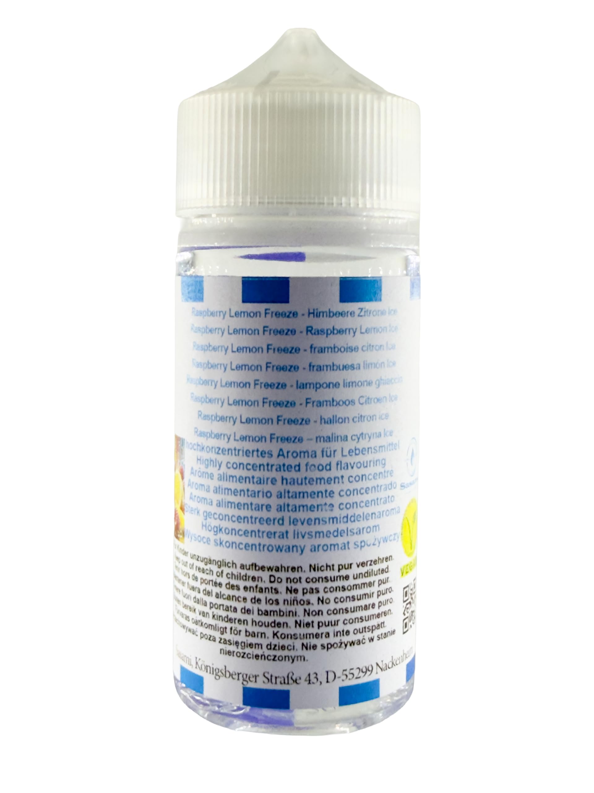 Raspberry Lemon Freeze – malina cytryna Ice aromat koncentrat – Wegański – Sasami – 100ml