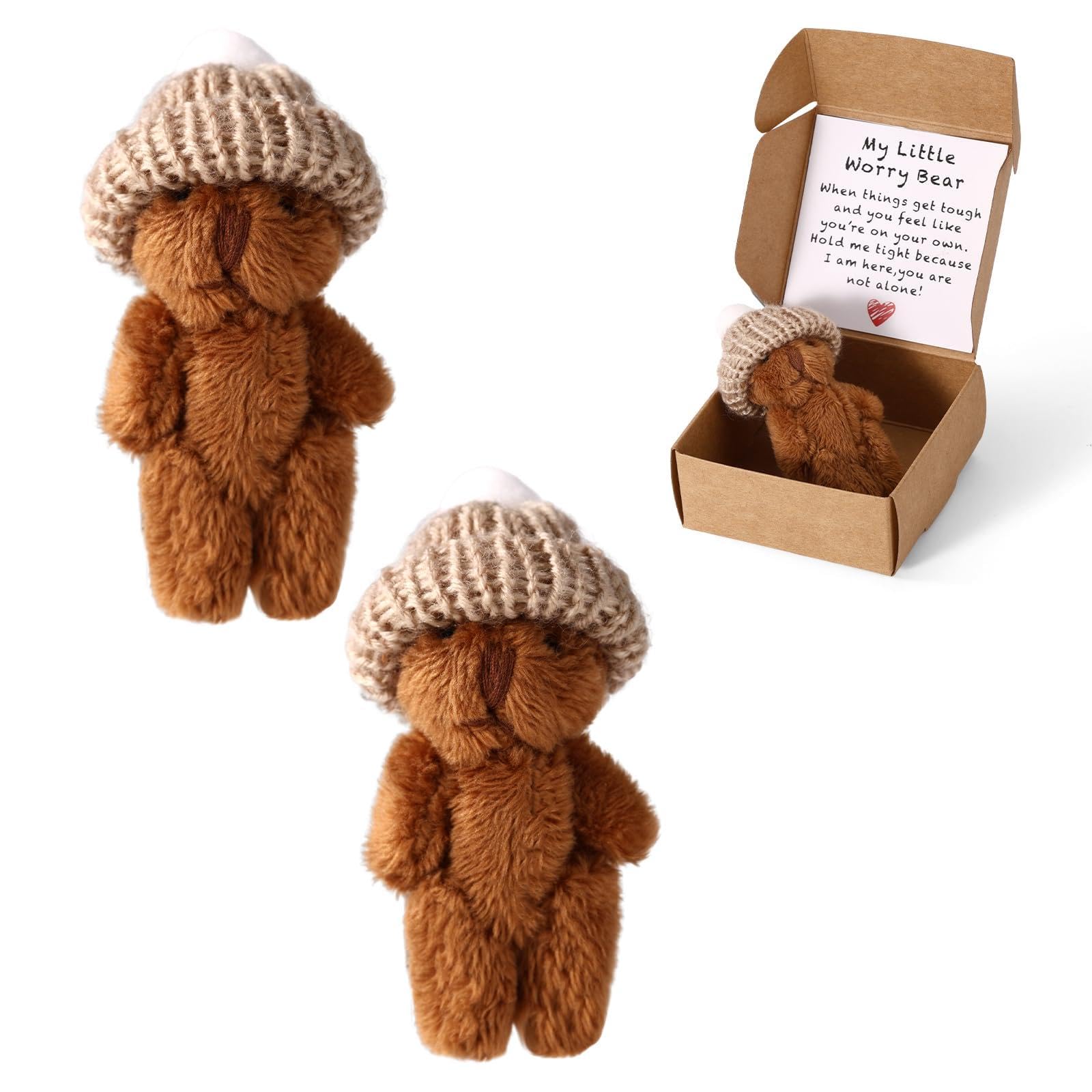 TOYMIS 2 Sets My Worry Little Bear in a Box