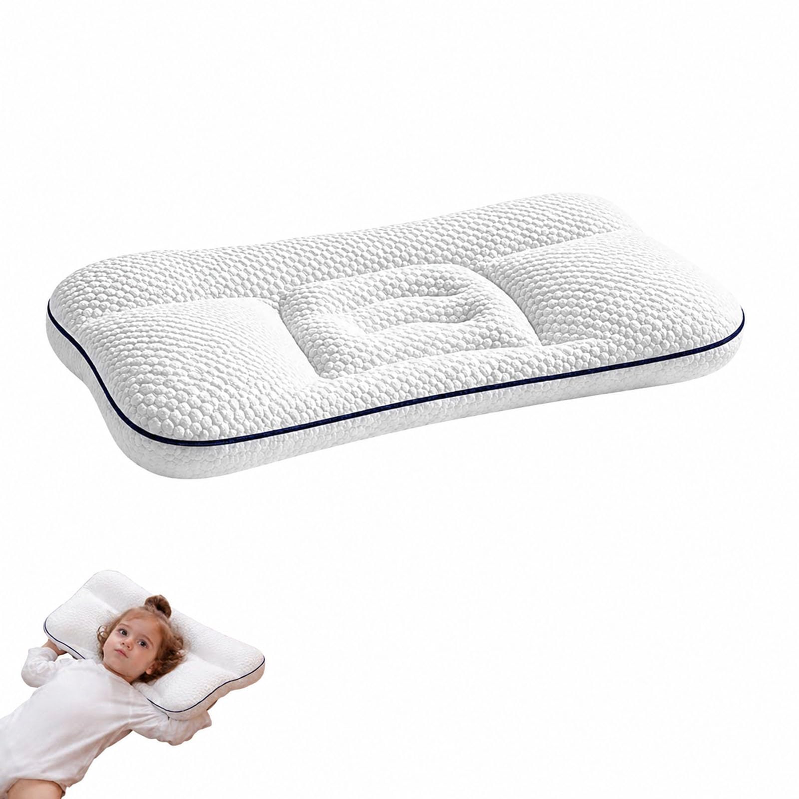 Oreiller De Posture Needo pour Enfants, Kids Pillows for Sleeping, Double-Sided Breathable, Kid Pillows for Side Sleeper, Sleeping on The Back, Traveling (1-3 Years Old)