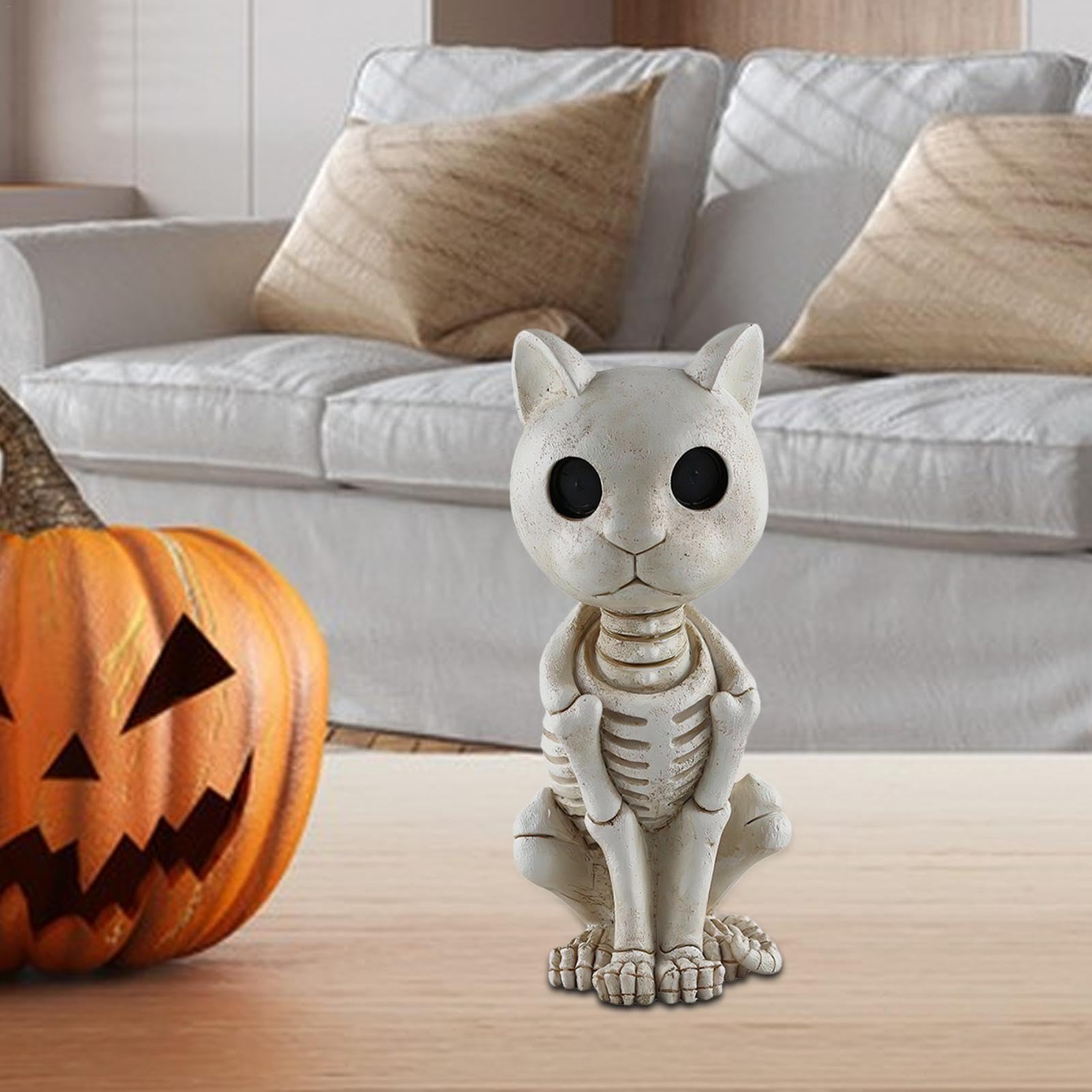 Amazon.co.jp: Hopweik 猫の頭蓋骨の装飾、猫の骸骨の装飾 - 猫の