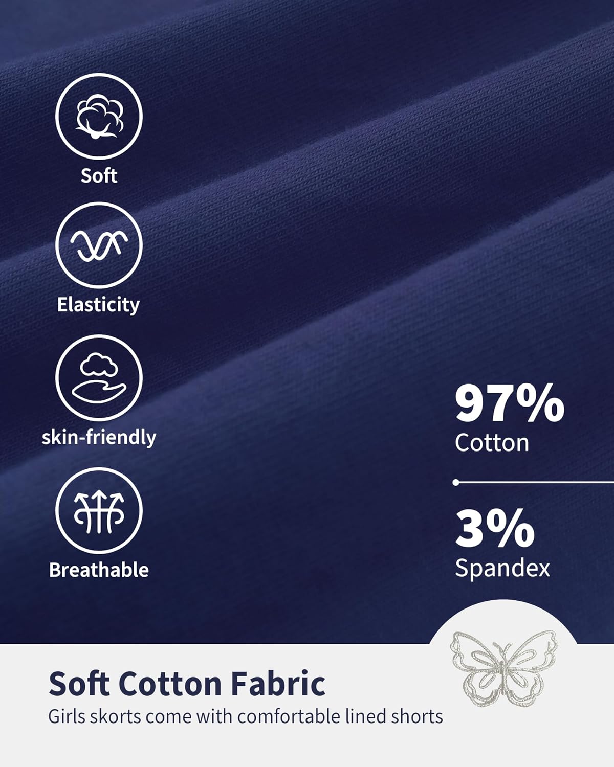 Little Girls Skirts Casual Ruffles Skirt School Uniform Skorts with Pockets for 4-11 Years - Image 4