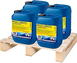 SOLEILUX 4 X 25kg Ipoclorito Di Sodio 14/15% Cloro Liquido Professionale Per Piscine - Consegnati Su Pedana