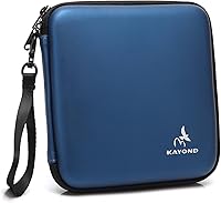 Vista 11 de KAYOND® Estuche de almacenamiento de viaje duro portátil para USB, DVD, CD, Blu-ray Rewriter/Writer y unidades ópticas (negro)