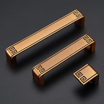 2Pack Antique Brass Kitchen Cupboard Handles,Cabinet Hardware Drawer Pull Knobs,Solid Zinc Alloy,Wardrobe Door Grab Handles,with Screws,Holedistance192mm