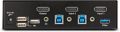 Miniatura 4 de StarTech.com Conmutador KVM DisplayPort de 2 puertos, 8K 60Hz  4K 144Hz, pantalla única, DP 1.4, 2 puertos USB 3.0, 4 puertos HID USB 2.0,