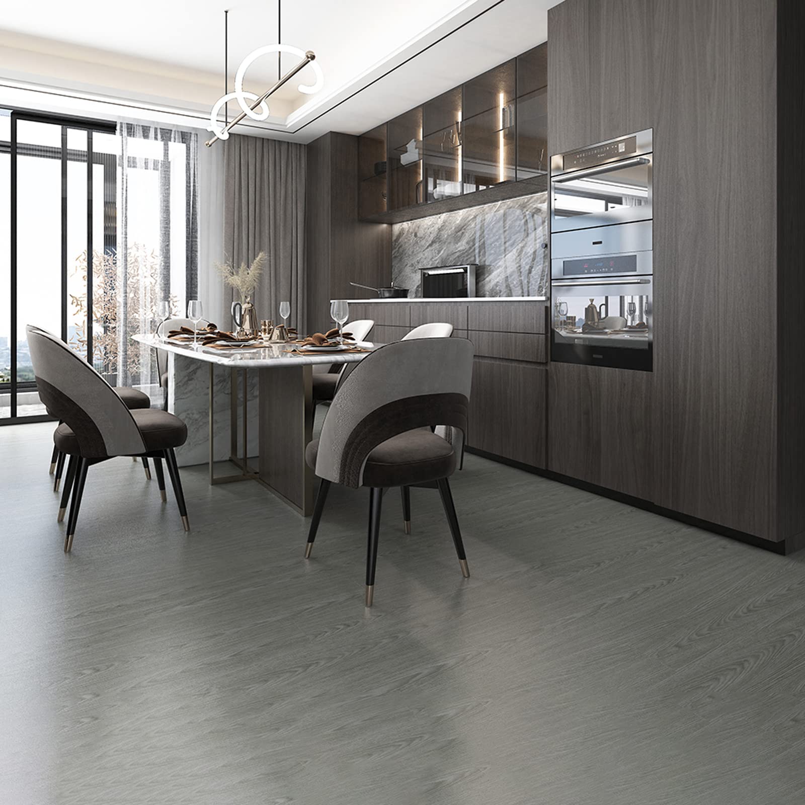 Suelo Vinilico Autoadhesivo Losetas Vinilicas Tarima Flotante para Suelos Parquet Laminado para Suelo Vinilico Click Piso De Autoadhesivo(Size:1sqm,Color:B-2)