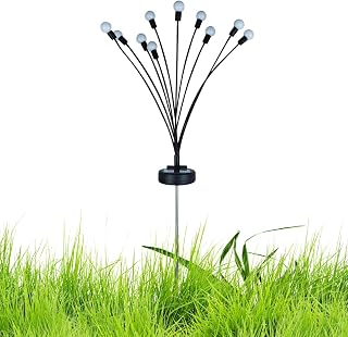 Solar Powered Firefly Garden Lights - Swaying Solar Pathway Lights Waterproof,Swaying When Wind Blows, Landscape Lights for Yard Patio Pathway Lawn Decoration Ruftup
